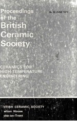 PROCEEDINGS <em>OF</em> THE BRITISH CER<em>A</em>MIC SOCIETY Cer<em>a</em>mics for Turbines <em>a</em>nd other High-Temper<em>a</em>ture Engineer