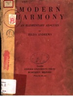 MODERN HARMONY <em>AN</em> <em>ELEMENTARY</em> <em>AN</em>ALYSIS