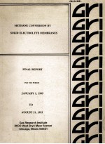 METHANE CONVERSION <em>BY</em> SOLID ELECTROLYTE MEMBRANES