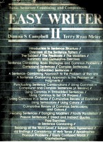 EASY <em>WRITER</em> II BASIC SENTENCE COMBINING AND COMPREHENSIVE SKILLS
