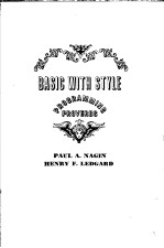 BASIC <em>WITH</em> STYLE <em>PROGRAMMING</em> PROVERBS