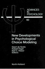NEW DEVEL OPMENTS <em>IN</em> PSYCHOLOGICAL CHOICE <em>MODEL<em>IN</em>G</em>