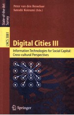 Lecture Notes in Computer <em>Science</em> 3081 Digital Cities III Information Technologies for Social Capita