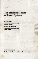 THE STATISTICAL THEORY <em>OF</em> LINEAR SYSTEMS