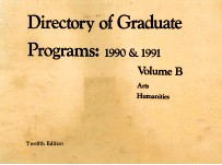 DIRECTORY OF GRADUATE PROGRAMS:1990 & 1991 VOLUME B TENLFTH <em>EDITION</em>