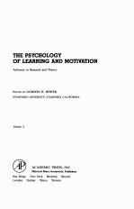 THE PSYCHOLOGY OF <em>LEARNING</em> AND MOTIVATION