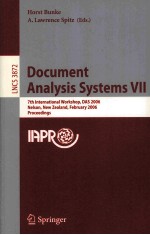 <em>Lecture</em> <em>Notes</em> <em>in</em> <em>Computer</em> <em>Science</em> 3872 Document Analysis Systems VII <em>7th</em> <em>In</em>ternational Workshop