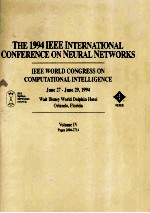 <em>THE</em> 1994 IEEE INTERNATIONAL CONFERENCE ON <em>NEURAL</em> <em>NETWORK</em>S IEEE WORLD CONGRESS ON COMPUTATIONAL INTEL