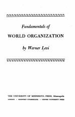 <em>FUNDAMENTALS</em> <em>OF</em> WORLD ORGANIZATION