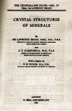 CRYSTAL <em>STRUCTURES</em> OF MINERALS