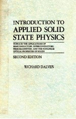 INTRODUCTION TO APPLIED SOLID ATATE <em>PHYSICS</em> SECOND EDITION