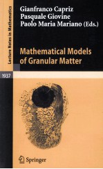 MATHEMATICAL <em>MODELS</em> OF GRANULAR MATTER