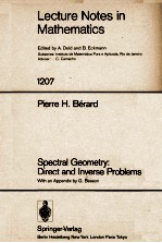 LECTURE NOTES <em>IN</em> MATHEMATICS 1207: SPECTRAL GEOMETRY: DIRECT <em>AND</em> <em>IN</em>VERSE PROBLEMS