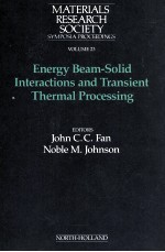 MATERIALS <em>RESEARCH</em> SOCIETY SYMPOSIA PROCEEDINGS <em>VOLUME</em> 23 ENERGY BEAM-<em>SOLID</em> INTERACTIONS AND TRANSIE