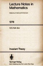 LECTURE NOTES <em>IN</em> MATHEMATICS 1<em>2</em>78: <em>IN</em>ARIANT <em>THEORY</em>
