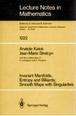 <em>LECTURE</em> <em>NOTES</em> <em>IN</em> <em>MATHEMATICS</em> 1222: <em>IN</em>VARIANT MANIFOL<em>D</em>S