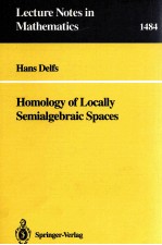LECTURE NOTES <em>IN</em> MATHEMATICS 1484: HOMOLOGY <em>OF</em> LOCALLY SEMIALGEBRAIC SPACES