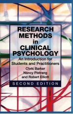 RESEARCH <em>METHODS</em> IN CLINICAL PSYCHOLOGY