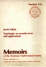 TOPOLOGIES ON PSEUDO-TREES <em>AND</em> <em>APPLICATIONS</em>
