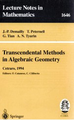 TRANSCENDENTAL <em>METHODS</em> IN ALGEBRAIC GEOMETRY