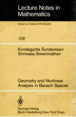 LECTURE NOTES <em>IN</em> MATHEMATICS 1131: GEOMETRY AND NONL<em>IN</em>EAR ANALYSIS <em>IN</em> BANACH SPACES