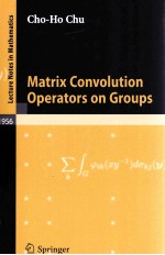 MATRIX C<em>ON</em>VOLUTI<em>ON</em> OPERATORS <em>ON</em> GROUPS
