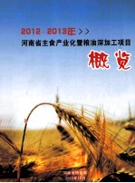 2012-2013年河<em>南省</em>主食产业化暨粮油深加工项目概览
