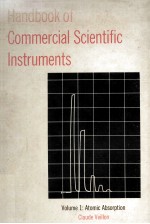 <em>HANDBOOK</em> <em>OF</em> COMMERCIAL SCIENTIFIC <em>INSTRUMENTS</em> VOLUME 1 ATOMIC ABSORPTION