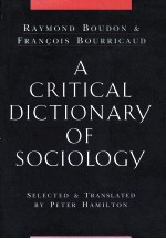 A CRITICAL DECTIONARY OF <em>SO</em>CIOLOGY