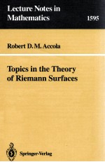 TOPICS <em>IN</em> THE THEOORY OF RIEMANN SURFACES