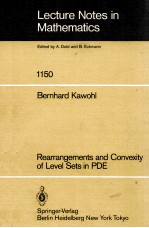 LECTURE NOTES <em>IN</em> MATHEMATICS 1150: REARRANGEMENTS AND CONVEXITY OF LEVEL SETS <em>IN</em> PDE