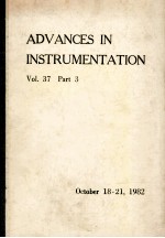 ADVANCES <em>IN</em> <em>IN</em>STRUMENTATION <em>VOLUME</em> 37