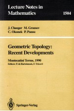 GEOMETRIC TOPOLOGY: RECENT <em>DEVELOPMENTS</em>