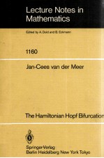 <em>LECTURE</em> <em>NOTES</em> <em>IN</em> <em>MATHEMATICS</em> 1160: THE HAMILTONIAN HOPF BIFURCATION