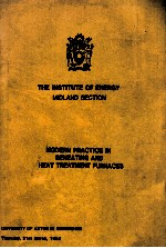 THE INSTITUTE OF ENERGY-MI<em>D</em>LAN<em>D</em> SECTION ONE <em>D</em>AY SYMPOSIUM MO<em>D</em>ERN PRACTICE IN REHEATING AN<em>D</em> HEAT TREA