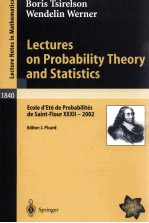<em>LECTURES</em> ON PROBABILITY <em>THEORY</em> AND STATISTICS