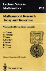 <em>MATHEMATICAL</em> RESEARCH TODAY <em>AND</em> TOMORROW