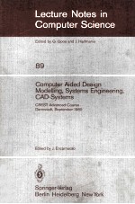 Lecture Notes <em>in</em> Computer Science 89 Computer Aided Design Modell<em>in</em>g