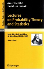 LECTRES <em>ON</em> PROBABILITY THEORY AND <em>STATISTICS</em>