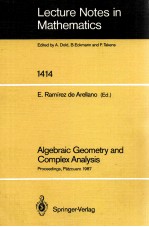 LECTURE NOTES <em>IN</em> MATHEMATICS 1414: ALGEBRAIC GEOMETRY <em>AND</em> COMPLEX ANALYSIS