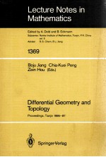 LECTURE NOTES <em>IN</em> MATHEMATICS 1369: DIFFERENTIAL GEOMETRY <em>AND</em> TOPOLOGY