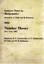LECTURE NOTES <em>IN</em> MATHEMATICS 105<em>2</em>: NUMBER <em>THEORY</em>