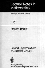 LECTURE NOTES <em>IN</em> MATHEMATICS 1140: RATIONAL REPRESENTATIONS OF ALGEBRAIC GROUPS: TENSOR PRODUCTS <em>AND</em>