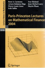 PARIS-PRINCET<em>ON</em> LECTURES <em>ON</em> MATHEMATICAL FINANCE 2004