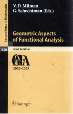 GEOMETRIC ASPECTS <em>OF</em> FUNCTIONAL <em>ANALYSIS</em>: ISRAEL SEMINAR 2002-2003