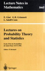 <em>LECTURES</em> ON PROBABILITY <em>THEORY</em> AND STATISTICS