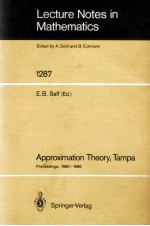 LECTURE NOTES <em>IN</em> MATHEMATICS 1<em>2</em>87: APPROXIMATION <em>THEORY</em>