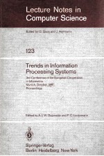 Lecture Notes in Computer <em>Science</em> 123 Trends in Information Processing Systems 3nd Conference of the