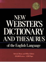 NEW WEBSTER'S DICTIONARY AND <em>THE</em>SAIRIS <em>OF</em> <em>THE</em> ENGLISH <em>LANGUAGE</em>