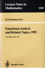 RUNCTIONAL ANALYSIS <em>AND</em> <em>RELATED</em> <em>TOPICS</em>